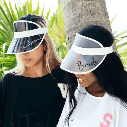 bridal party sun visors - basil boutique