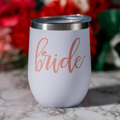 bridal party wine tumblers - basil boutique