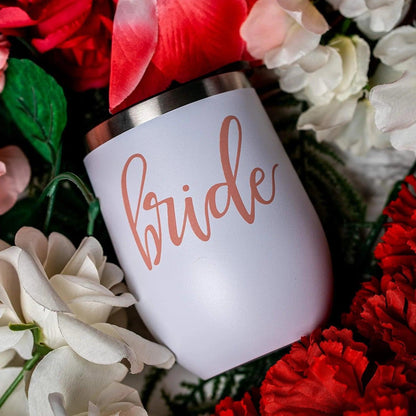 bridal party wine tumblers - basil boutique