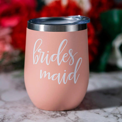 bridal party wine tumblers - basil boutique