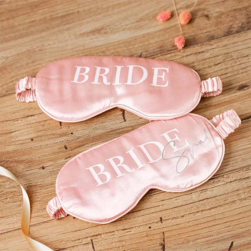 Bride Squad pink Eye Mask Bachelorette Weekend Hen Party bridal shower wedding decoration bridesmaid maid of honor Proposal gift - basil boutique