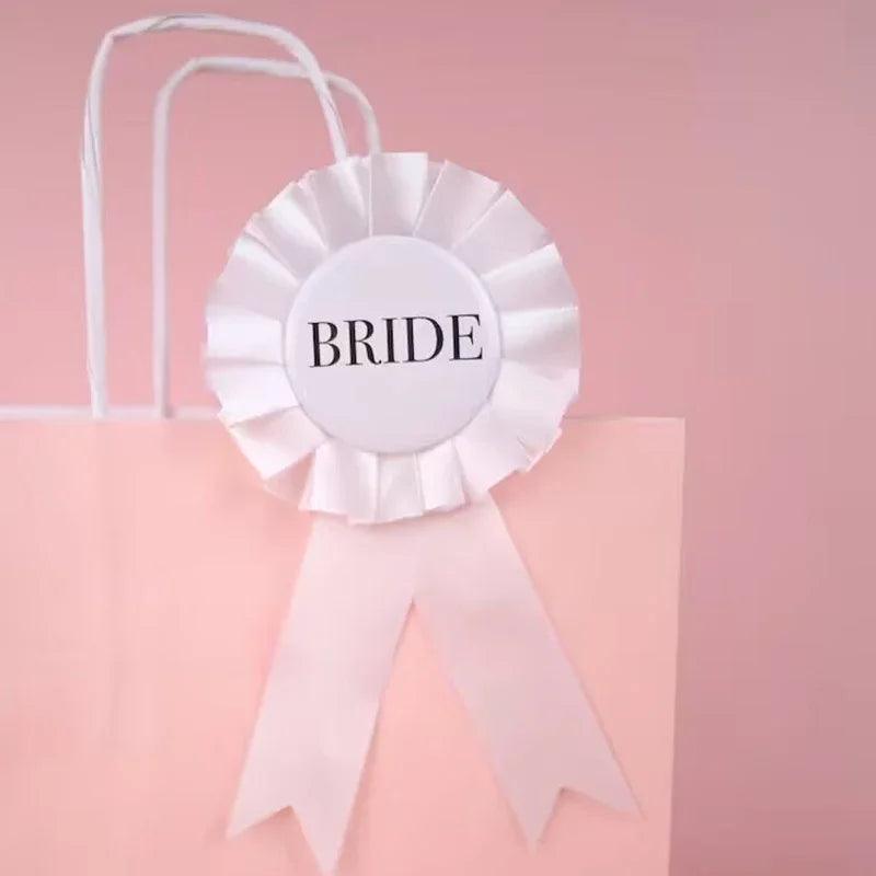 bride + bride squad pins - basil boutique