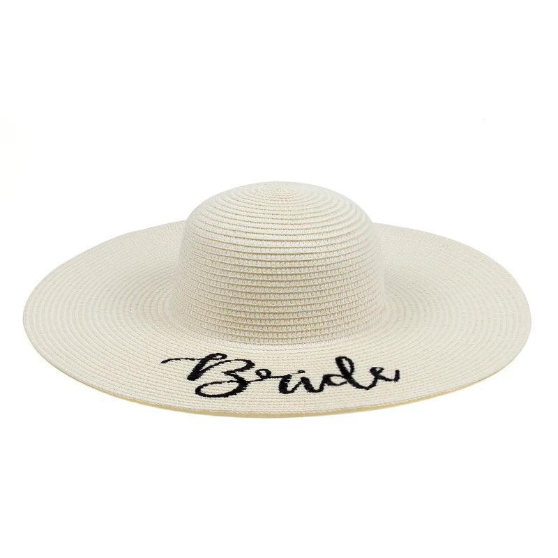 2018 brand BRIDE brides maid floppy Summer beach Sun Hats Honeymoon bridesmaid maid of honor party cap hats - basil boutique