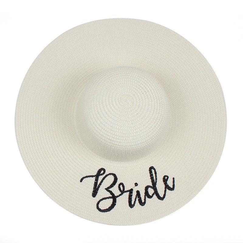 2018 brand BRIDE brides maid floppy Summer beach Sun Hats Honeymoon bridesmaid maid of honor party cap hats - basil boutique