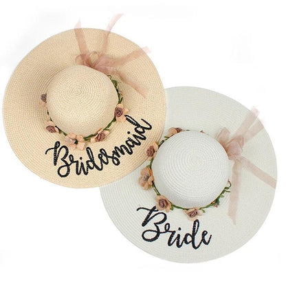 bride + bridesmaid floral floppy hats - basil boutique