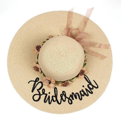 bride + bridesmaid floral floppy hats - basil boutique