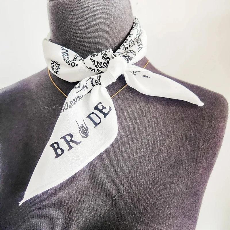 bride + bridesmaid gothic bandana - basil boutique