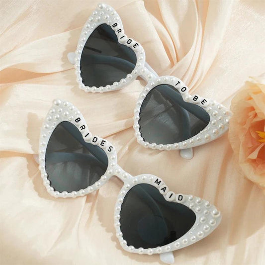 bride + bridesmaid pearl sunglasses - basil boutique