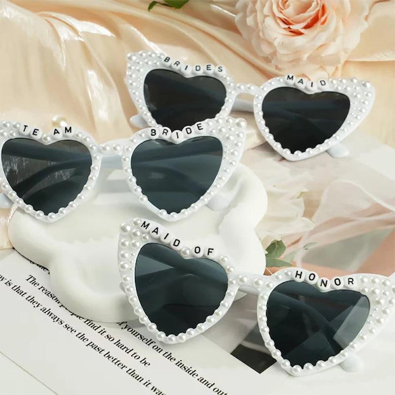 bride + bridesmaid pearl sunglasses - basil boutique