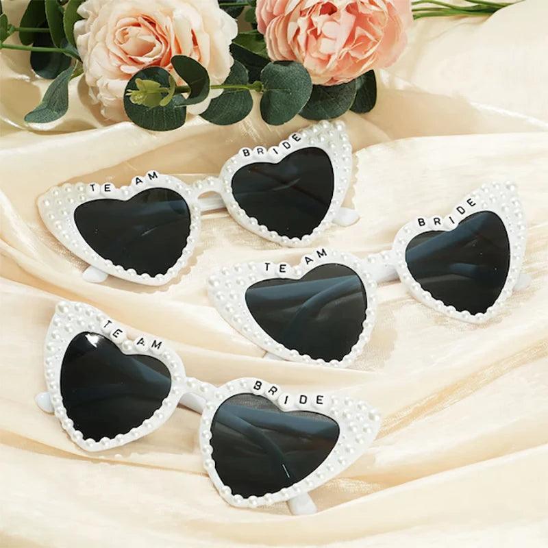 bride + bridesmaid pearl sunglasses - basil boutique