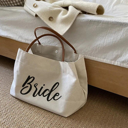 bride + bridesmaid travel tote - basil boutique