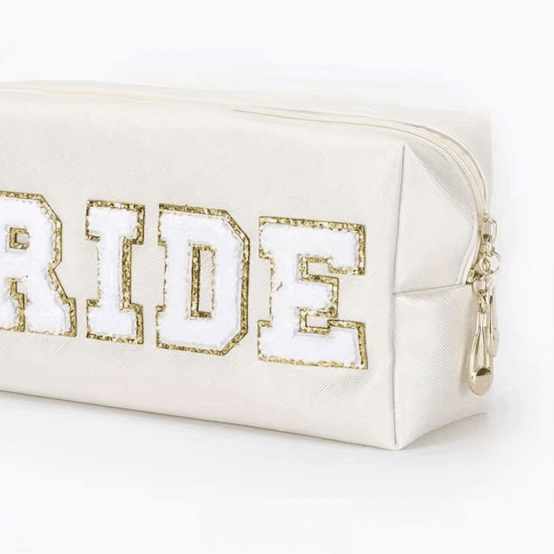 bride cosmetic bag - basil boutique