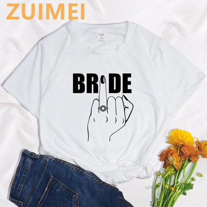 bride engagement ring t-shirts - basil boutique