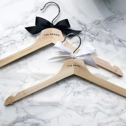 bride + groom bow hanger - basil boutique