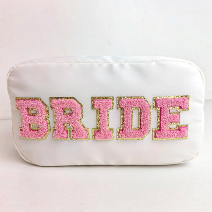 bride + groom cosmetic bags - basil boutique