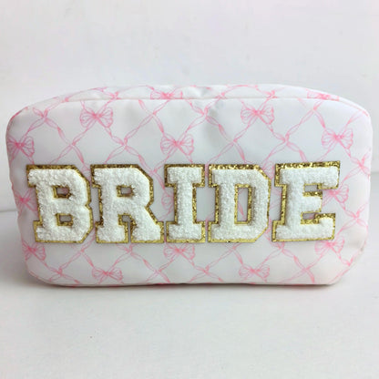 bride + groom cosmetic bags - basil boutique