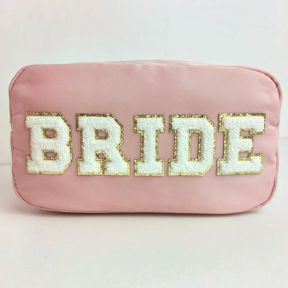 bride + groom cosmetic bags - basil boutique