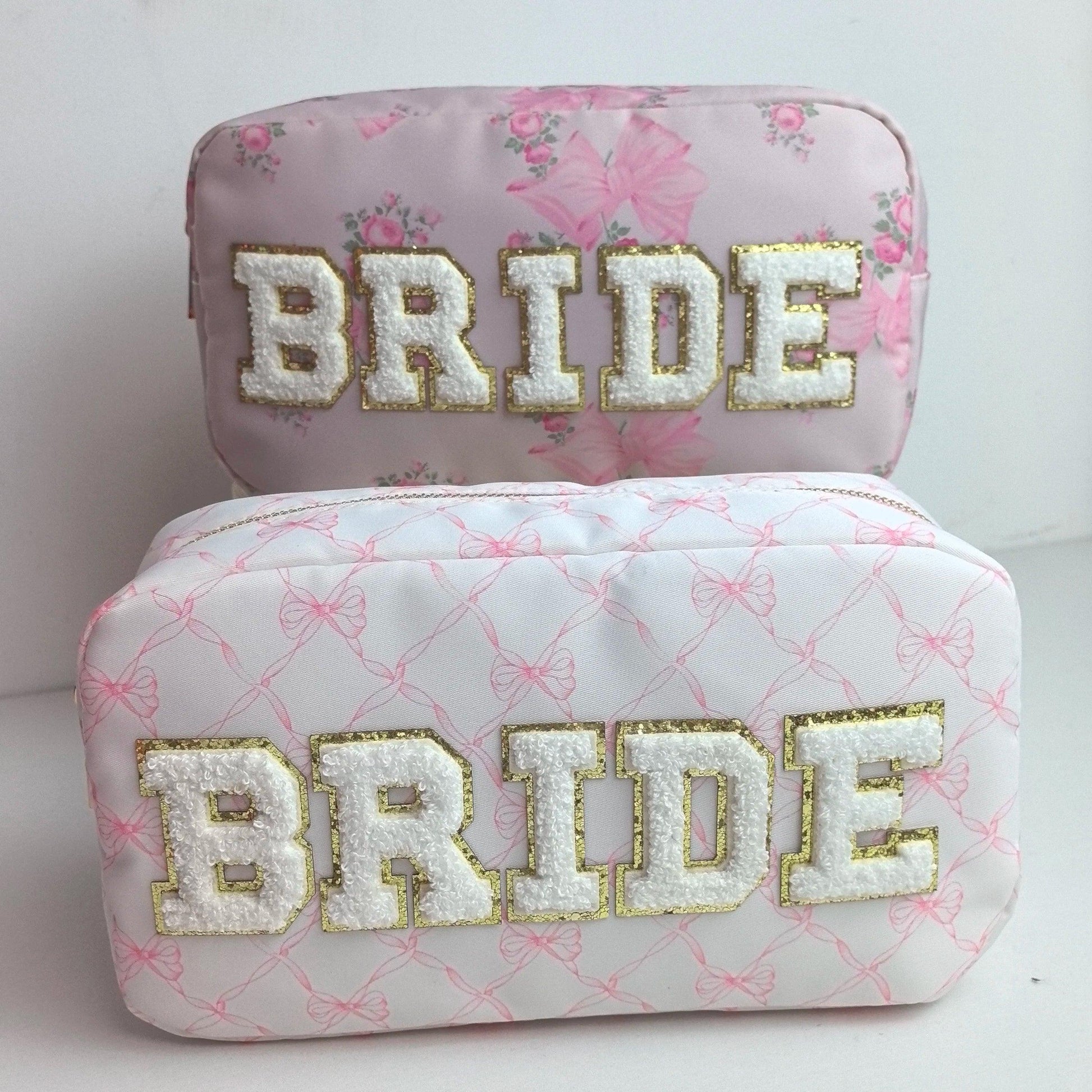 bride + groom cosmetic bags - basil boutique