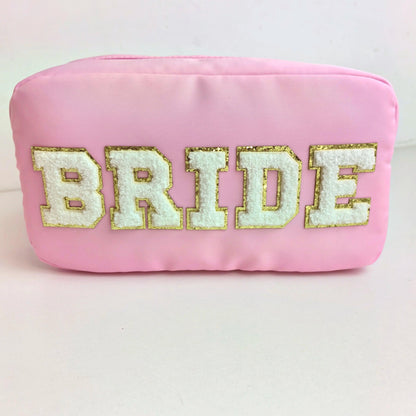 bride + groom cosmetic bags - basil boutique