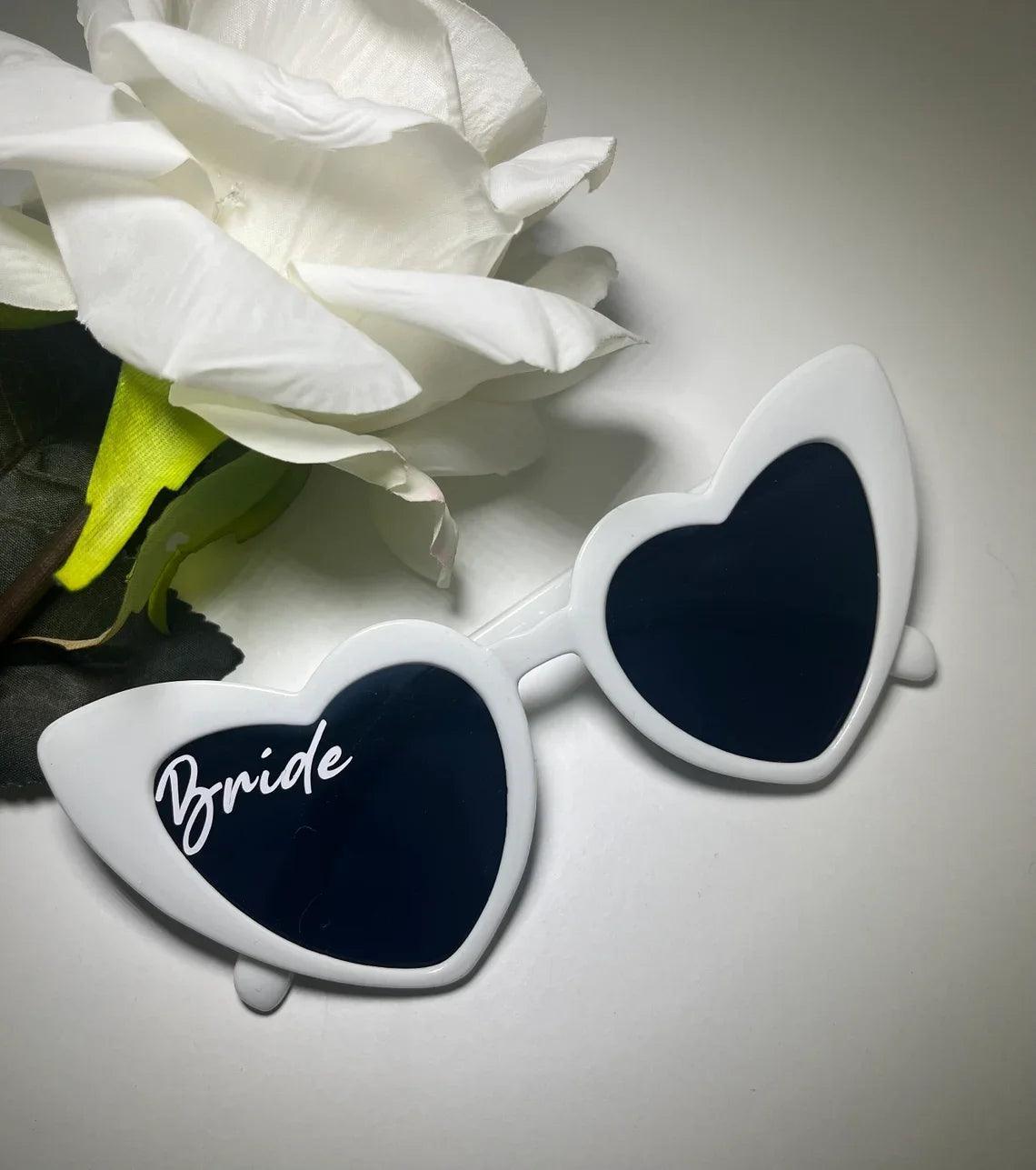 bride + groom heart matching sunglasses - basil boutique