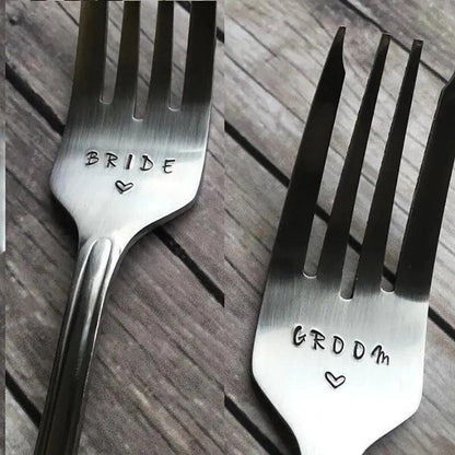 bride + groom utensil set - basil boutique