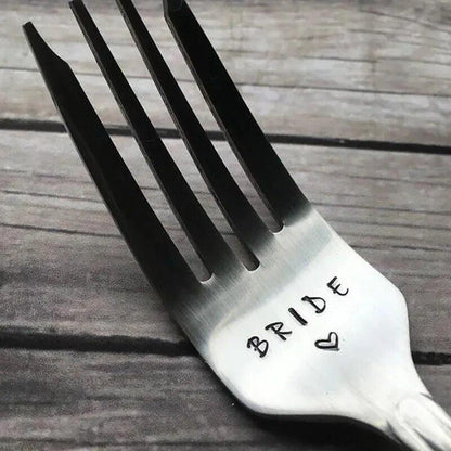 bride + groom utensil set - basil boutique