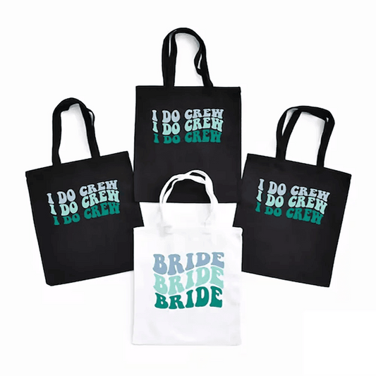 bride + i do crew tote bags - basil boutique