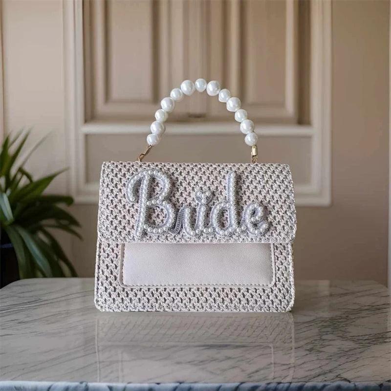 bride pearl boho bag - basil boutique