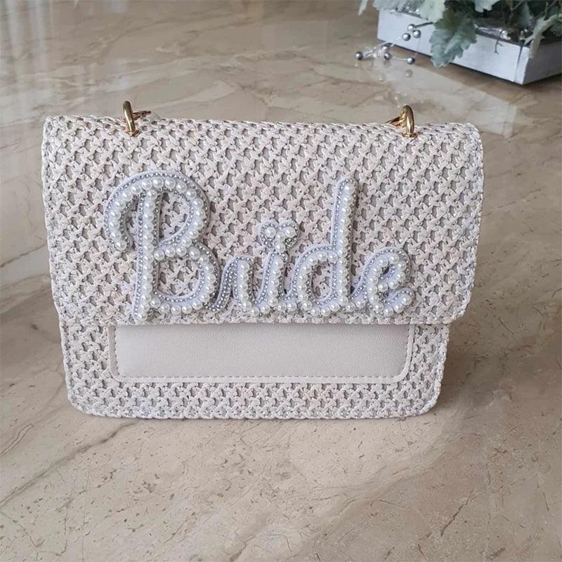 bride pearl boho bag - basil boutique