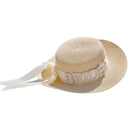 bride pearl sun hat - basil boutique