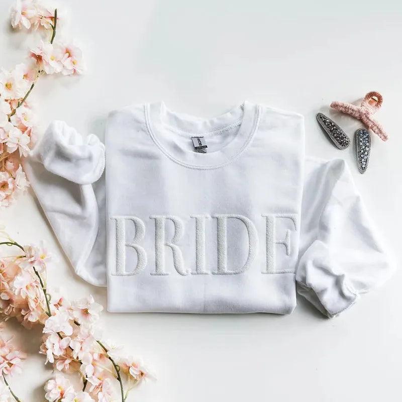 bride puff crew sweatshirt - basil boutique