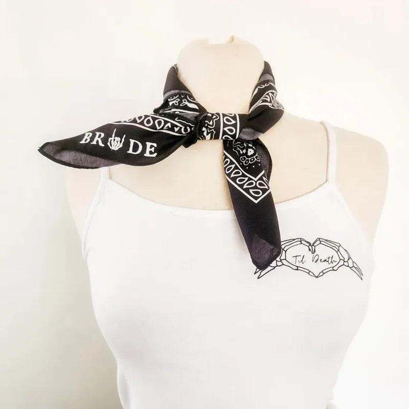 bride skeleton bandana - basil boutique