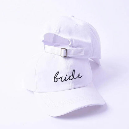 bride + squad embroidered baseball hats - basil boutique