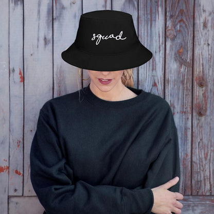 bride + squad embroidered bucket hats - basil boutique