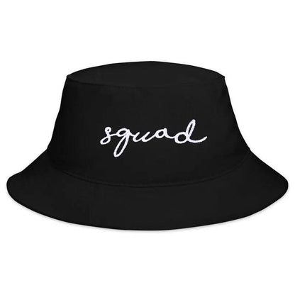 bride + squad embroidered bucket hats - basil boutique