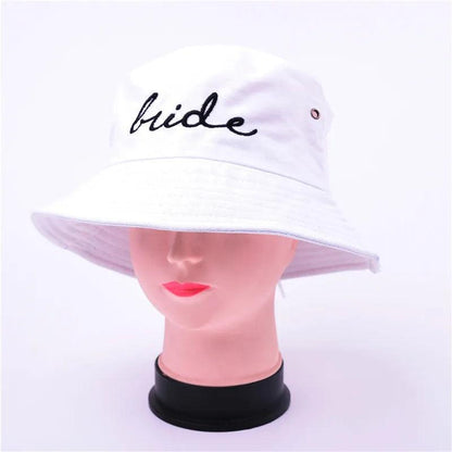 bride + squad embroidered bucket hats - basil boutique