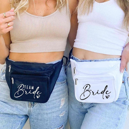 bride + team bride fanny packs - basil boutique