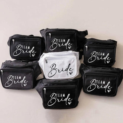 bride + team bride fanny packs - basil boutique