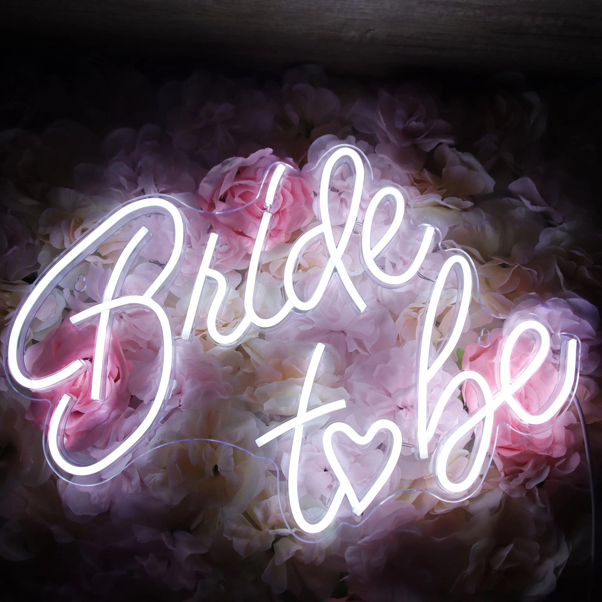 bride-to-be heart neon sign - basil boutique