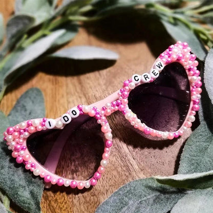 bride-to-be + i do crew heart sunglasses - basil boutique