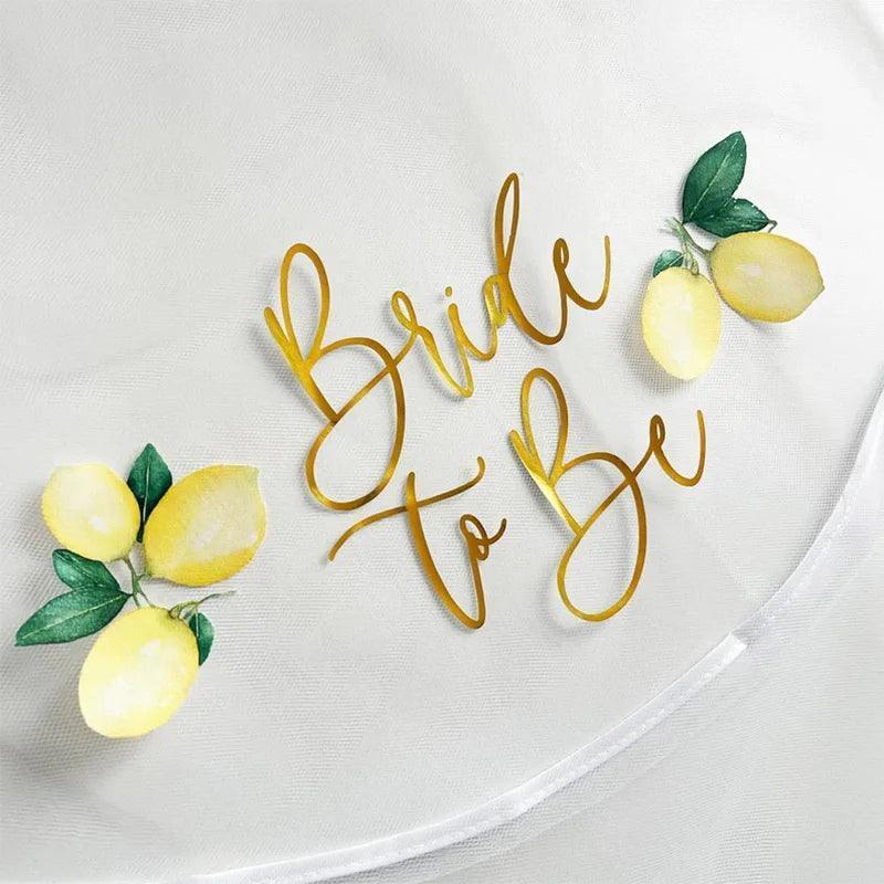 bride-to-be lemon veil - basil boutique