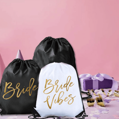 bride vibe drawstring bags - basil boutique