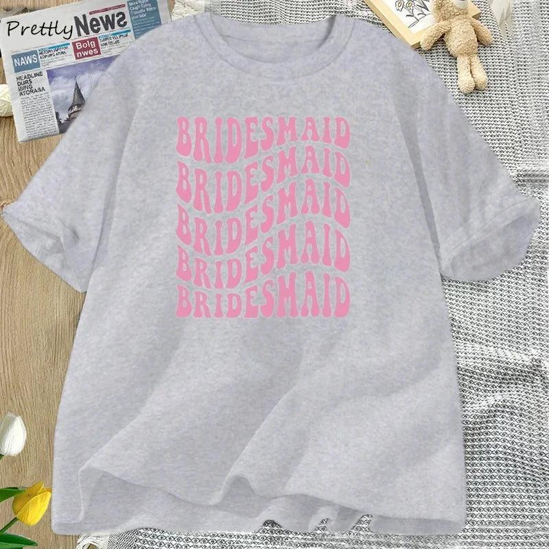 bridesmaid pink retro t-shirt - basil boutique