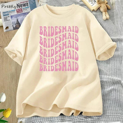 bridesmaid pink retro t-shirt - basil boutique