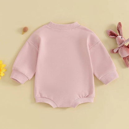 bunny pom onesie - basil boutique