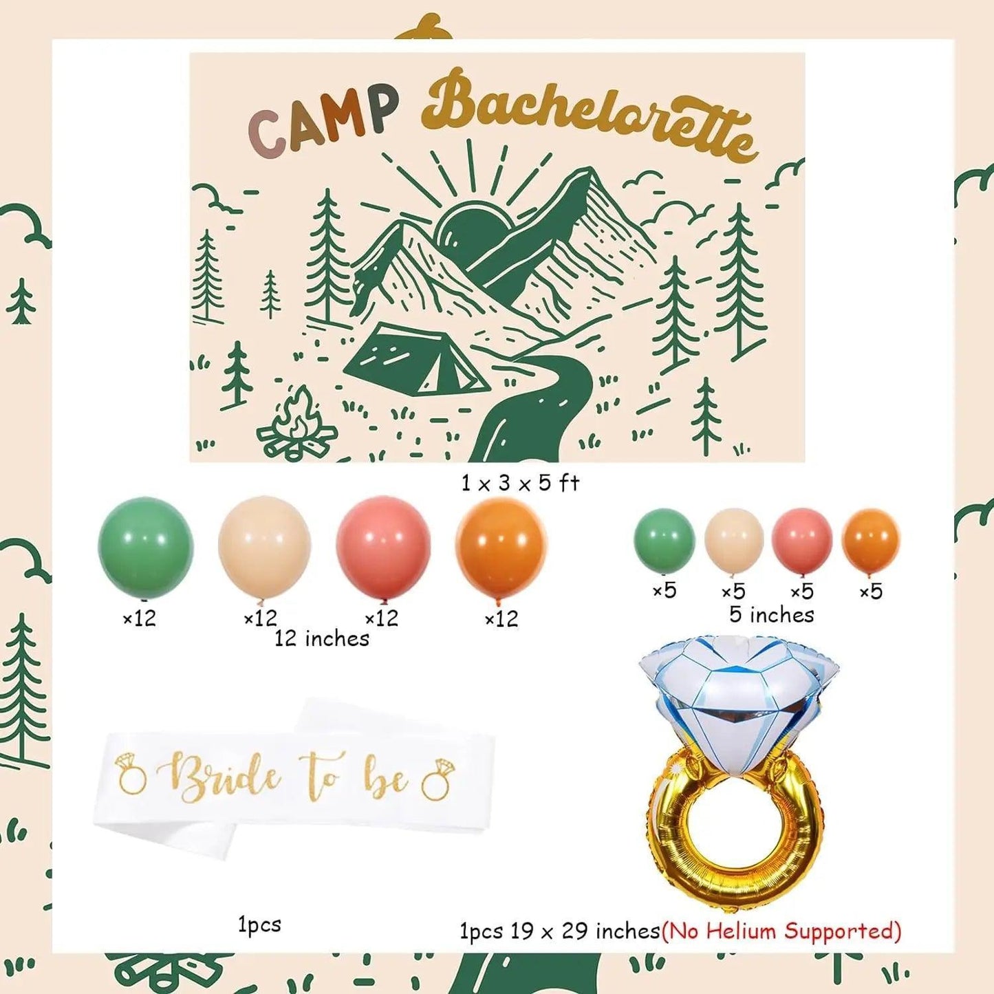 camp bachelorette decoration set - basil boutique