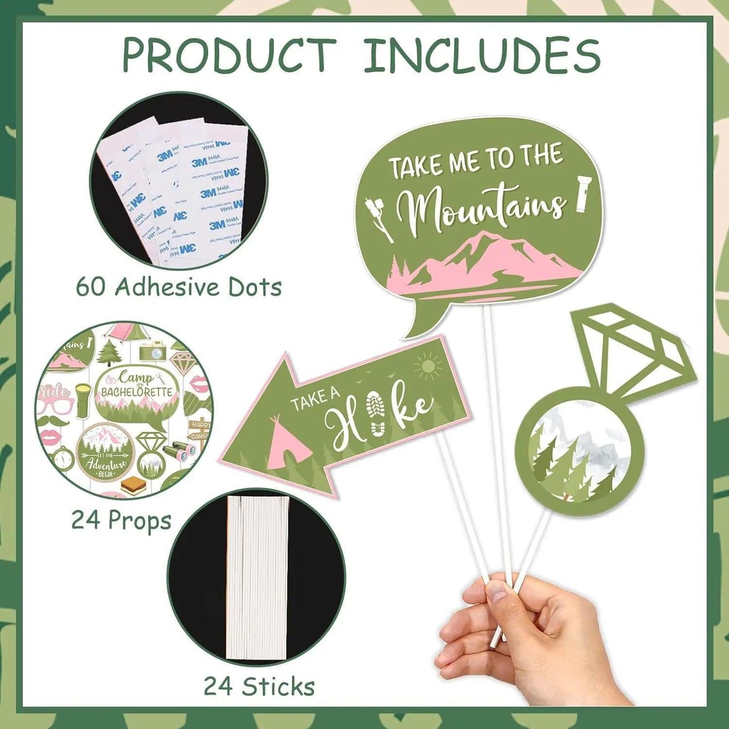 camp bachelorette photo props - basil boutique