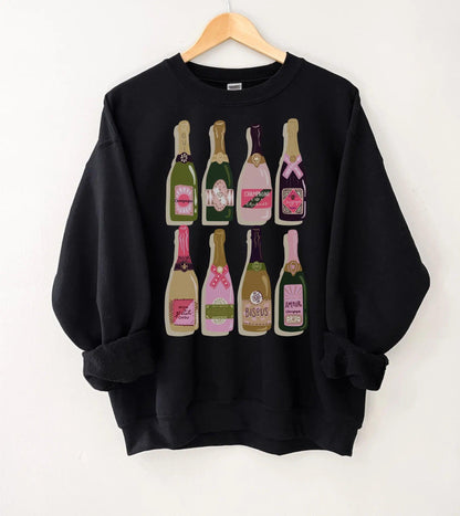 champagne crew sweatshirt - basil boutique