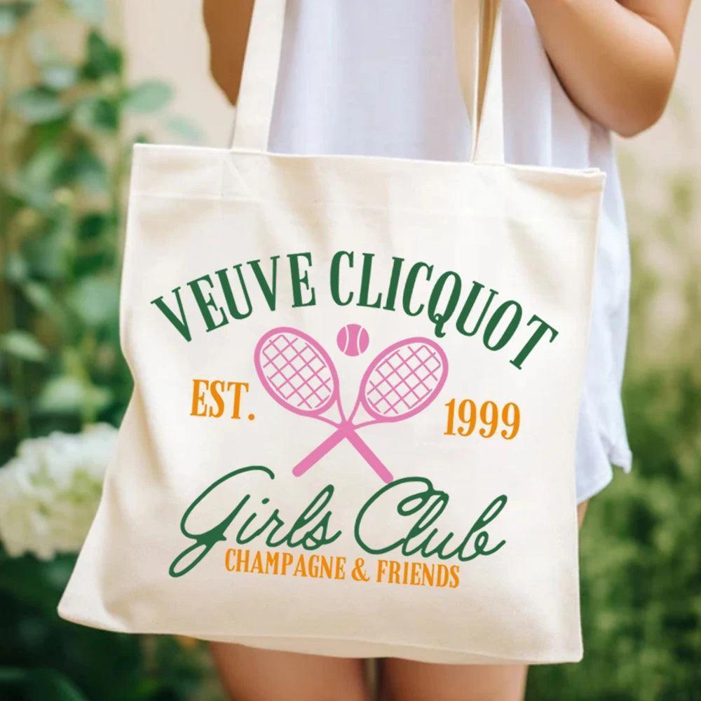 champagne girls club tote bag - basil boutique