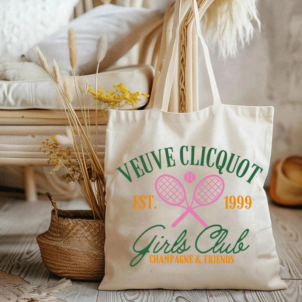 champagne girls club tote bag - basil boutique